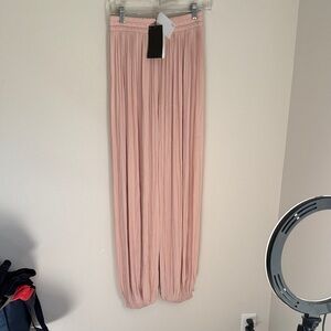 Zara Light Pink Pleated Trousers